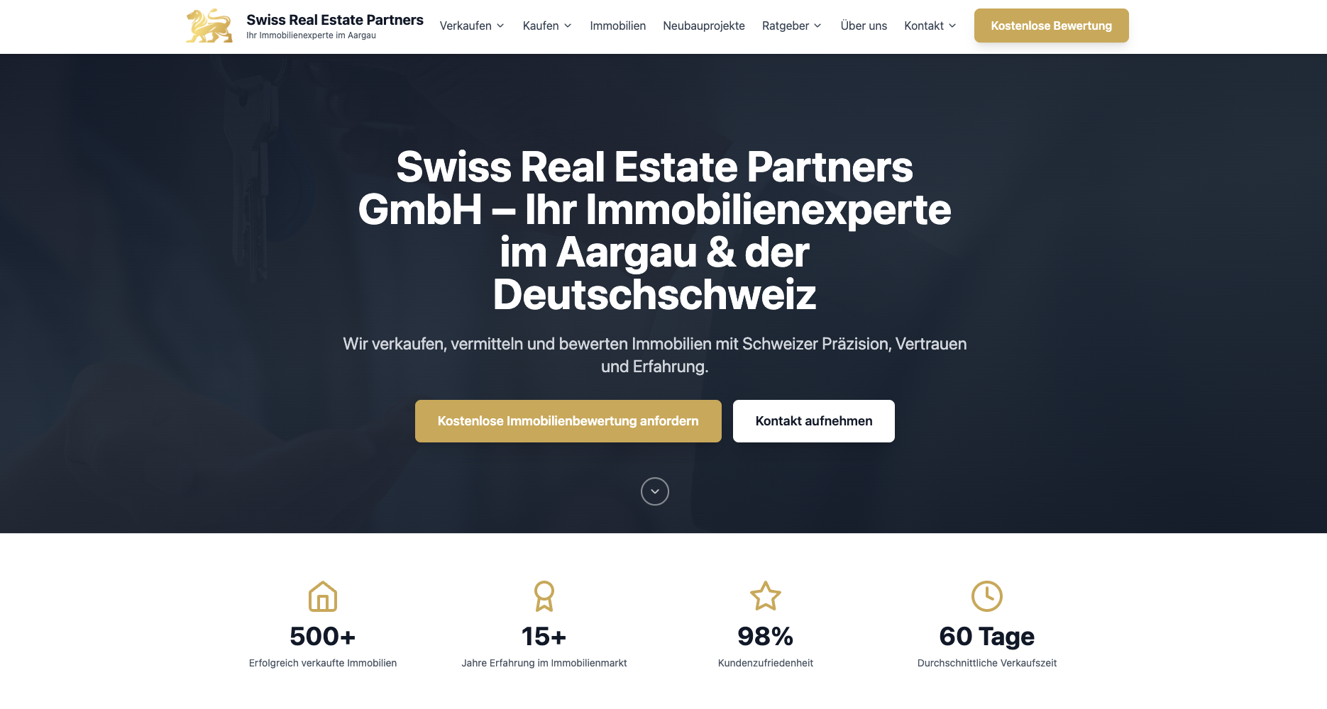Swiss Real Estate Partners Webseite Screenshot